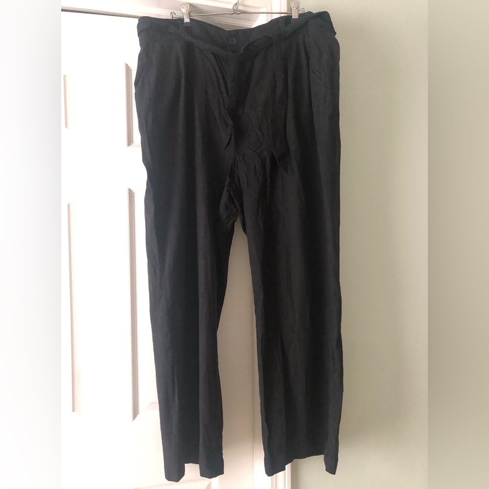 Torrid women’s linen belt tie pants-size 16